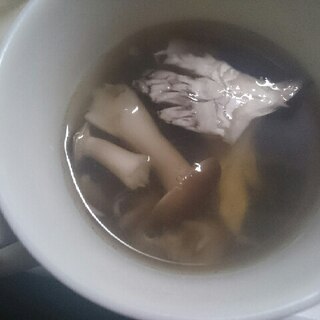 梅昆布茶できのこ汁